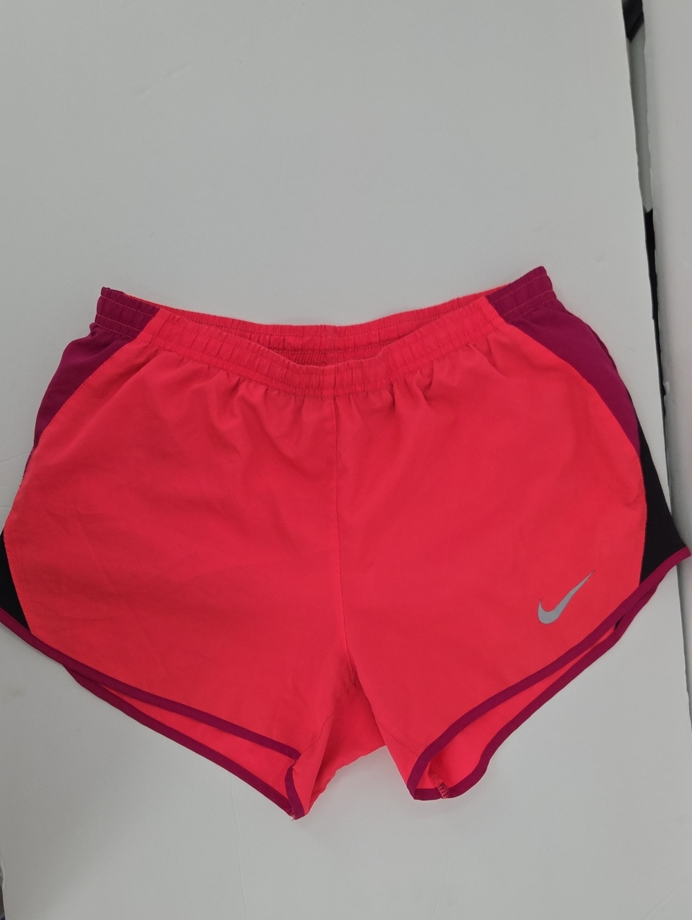 Nike Women’s Bright Pink Athletic Shorts with Magenta Panels